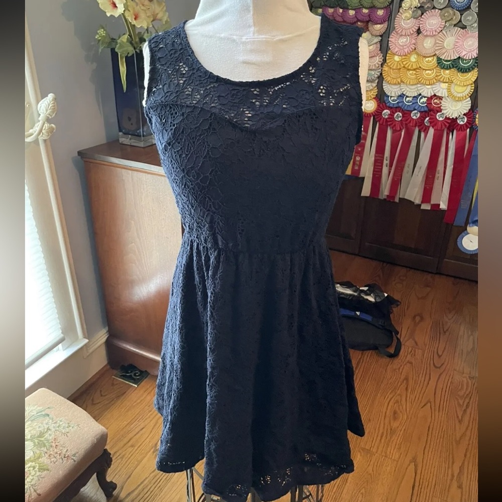 Maurice's Navy Lace Dress Size Medium